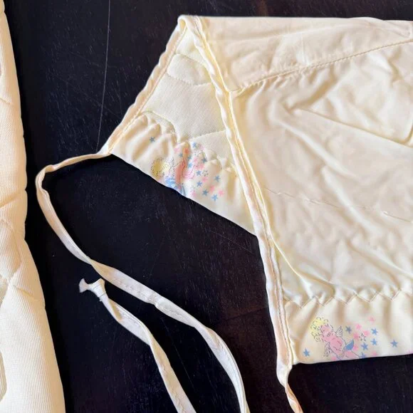 1970s Vintage Baby Quilted Bunting Sleeper Bonnet Eastex Boxed - Picture 8 of 12